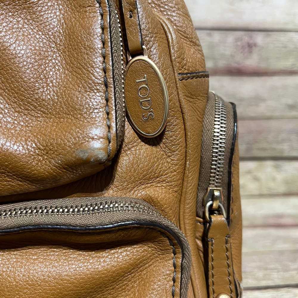 Tod’s Tan Leather Multi Pocket Satchel - image 3