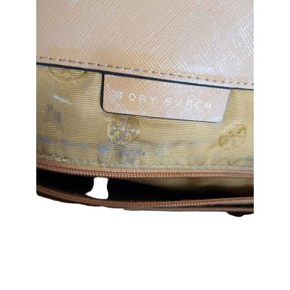 Tory Burch Womens Tote Bag Beige Leather Dual Han… - image 10