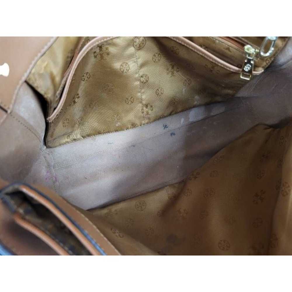Tory Burch Womens Tote Bag Beige Leather Dual Han… - image 11