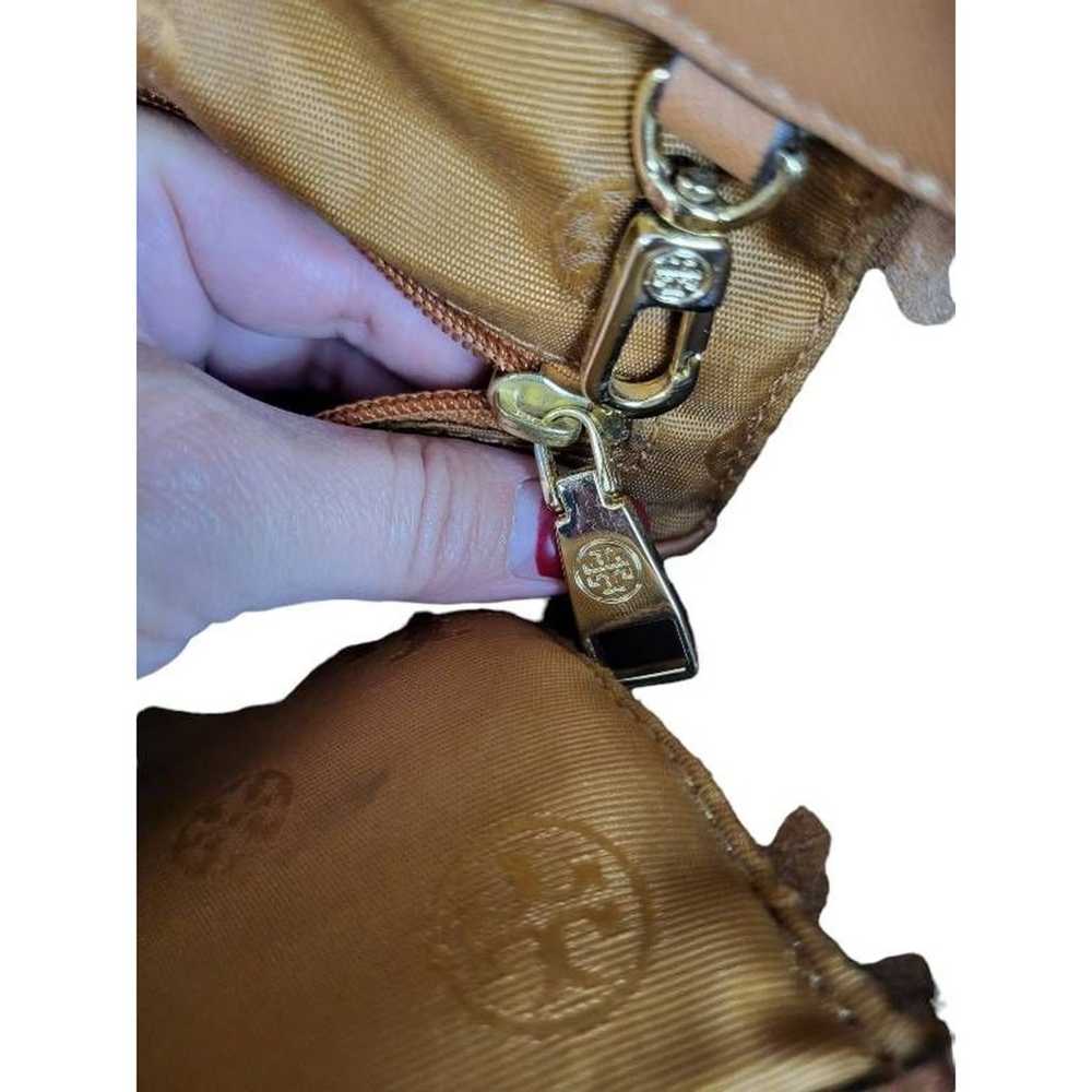 Tory Burch Womens Tote Bag Beige Leather Dual Han… - image 7