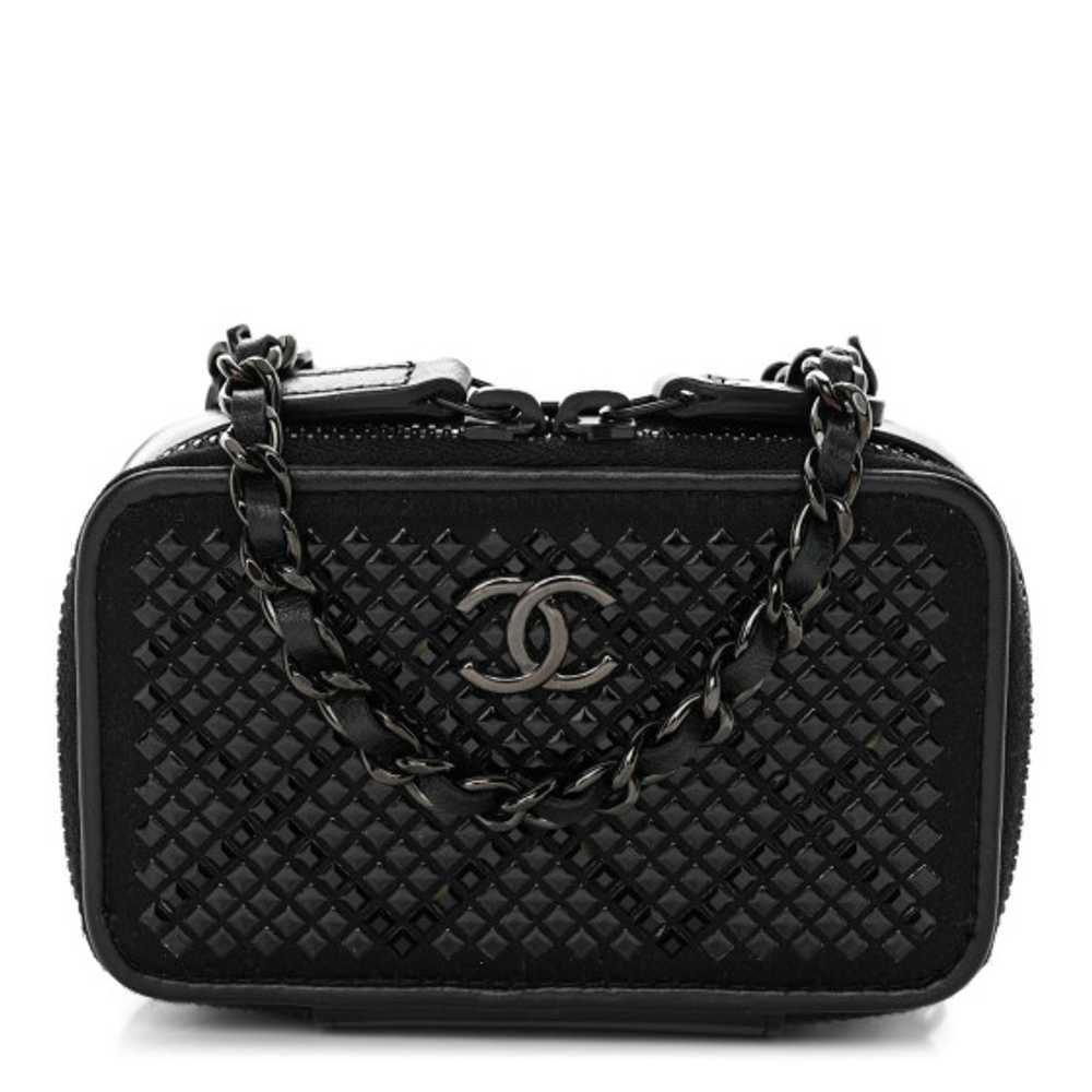 CHANEL Lambskin Satin Strass Studded Clutch With … - image 1