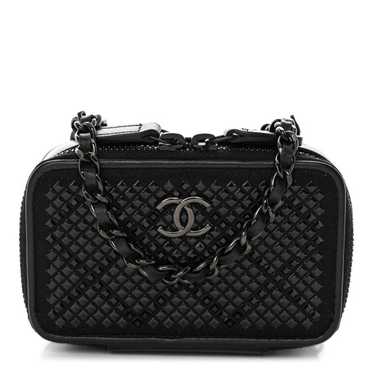 CHANEL Lambskin Satin Strass Studded Clutch With … - image 1