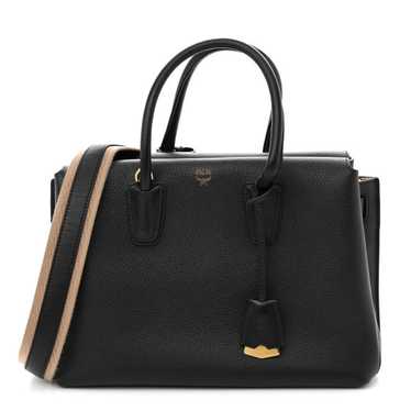 MCM Grained Calfskin Medium Milla Tote Black