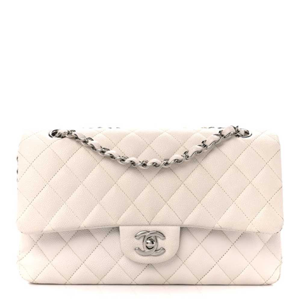 CHANEL Caviar Quilted Medium Double Flap White - image 1
