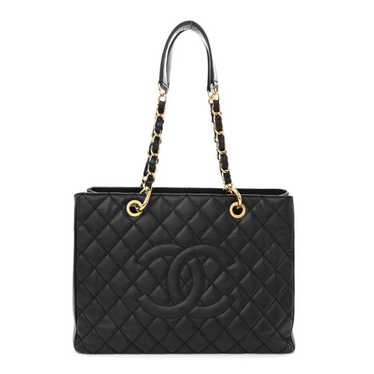 CHANEL Caviar Quilted Grand Shopping Tote GST Bla… - image 1