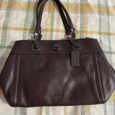 NWOT Coach Edie purple handbag shoulder bag - image 1