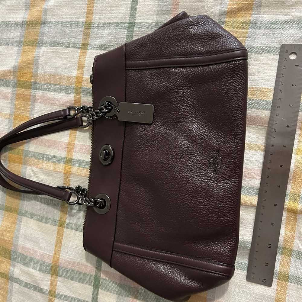 NWOT Coach Edie purple handbag shoulder bag - image 2