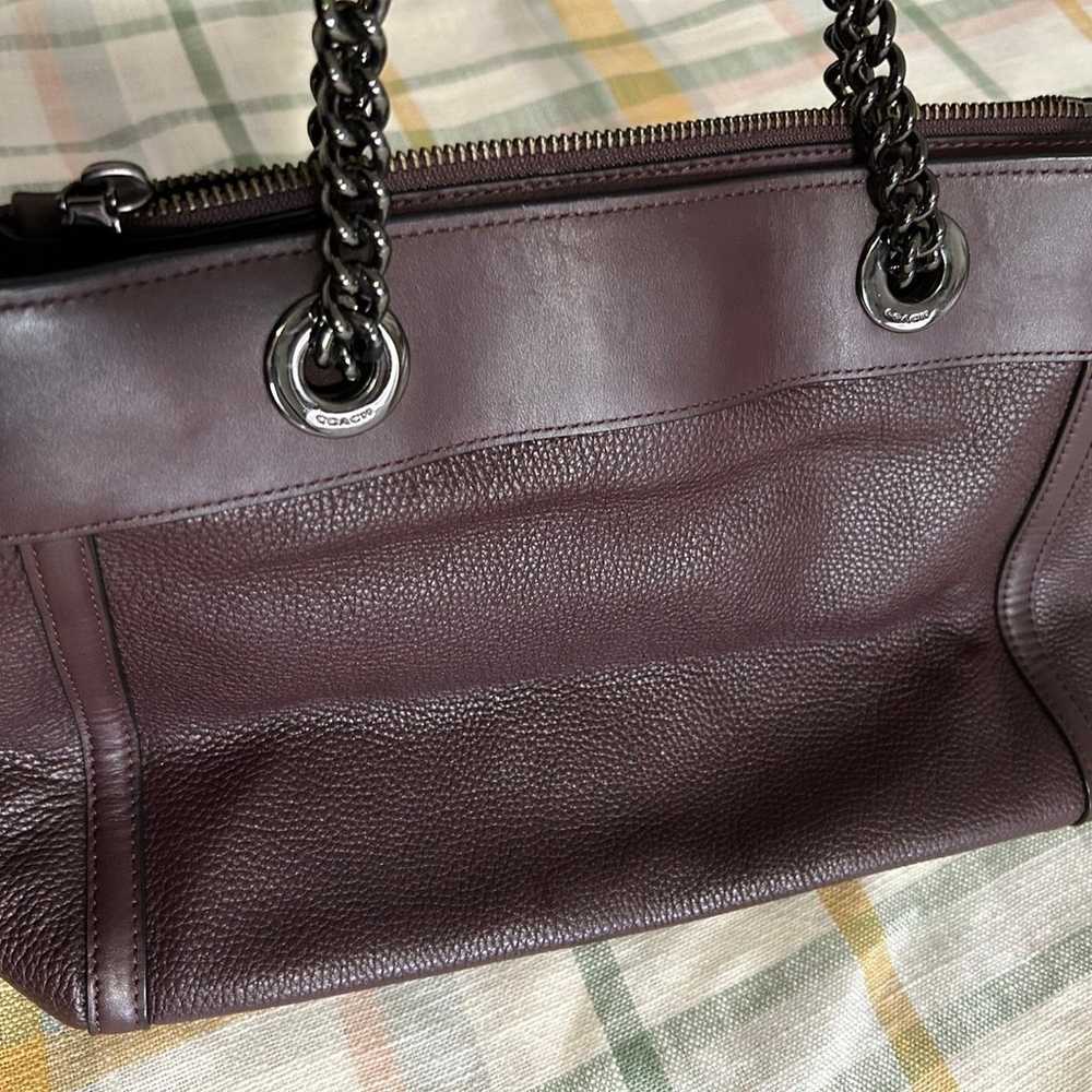 NWOT Coach Edie purple handbag shoulder bag - image 5