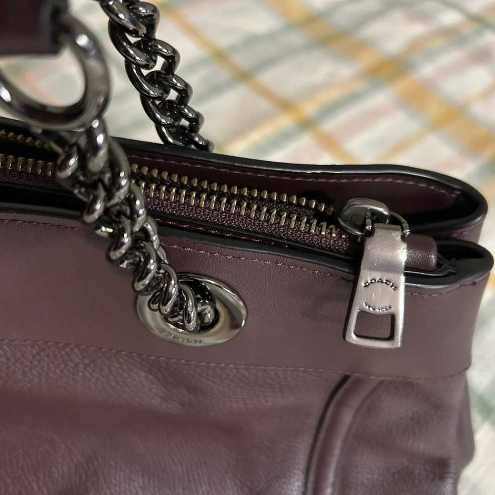 NWOT Coach Edie purple handbag shoulder bag - image 8