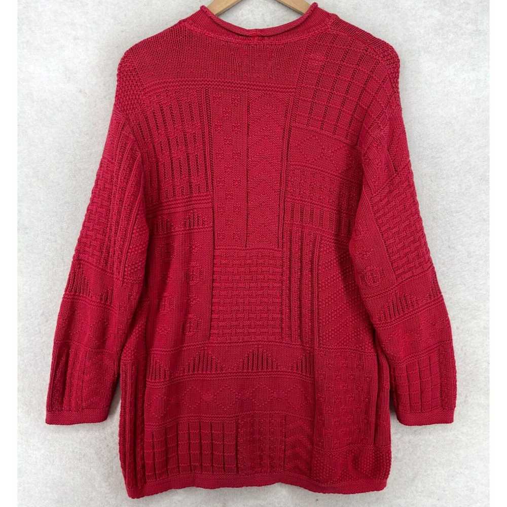 Vintage CABIN CREEK Sweater Womens L Chunky Jacqu… - image 3