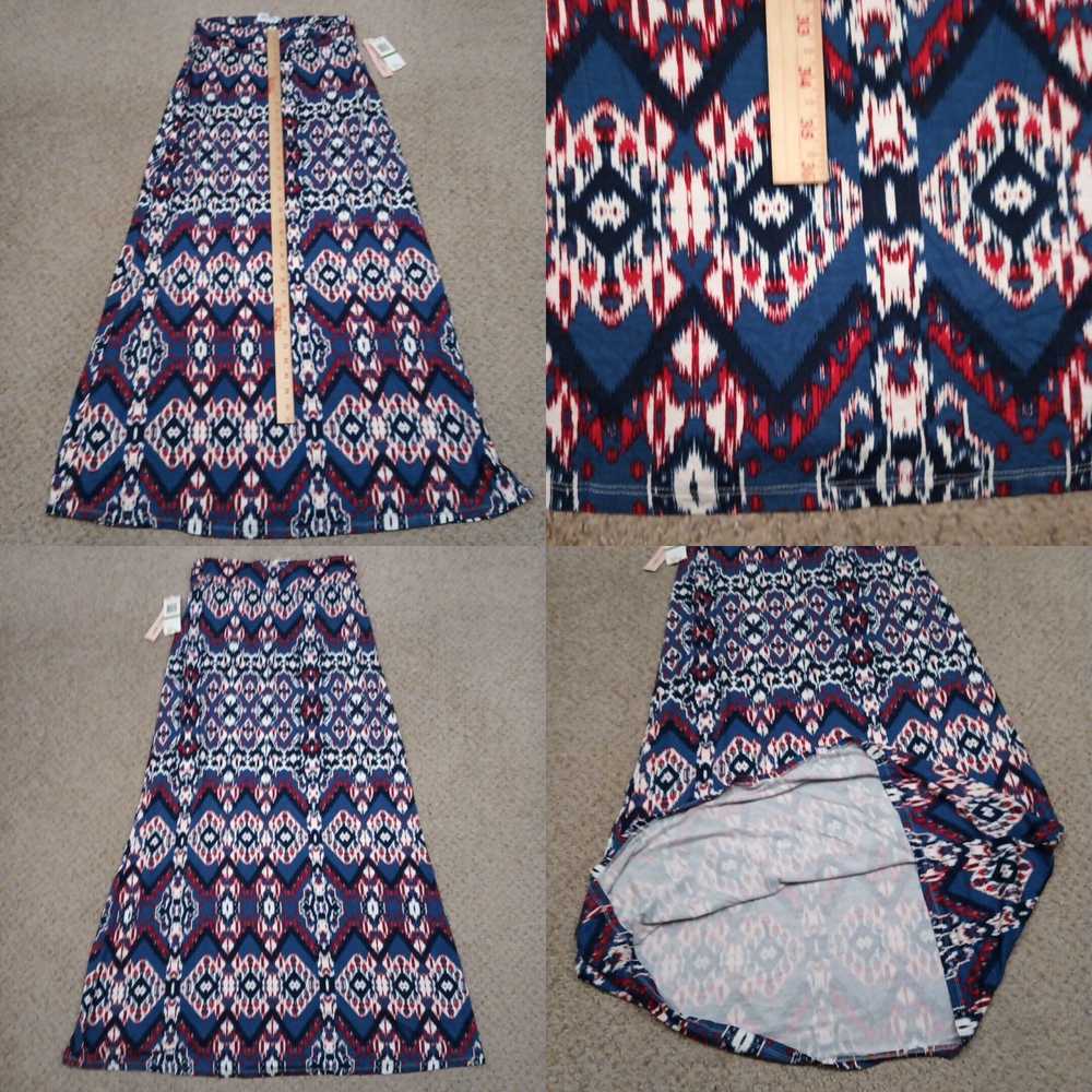 Vintage Sequin Hearts Skirt Large Maxi Long Blue … - image 4