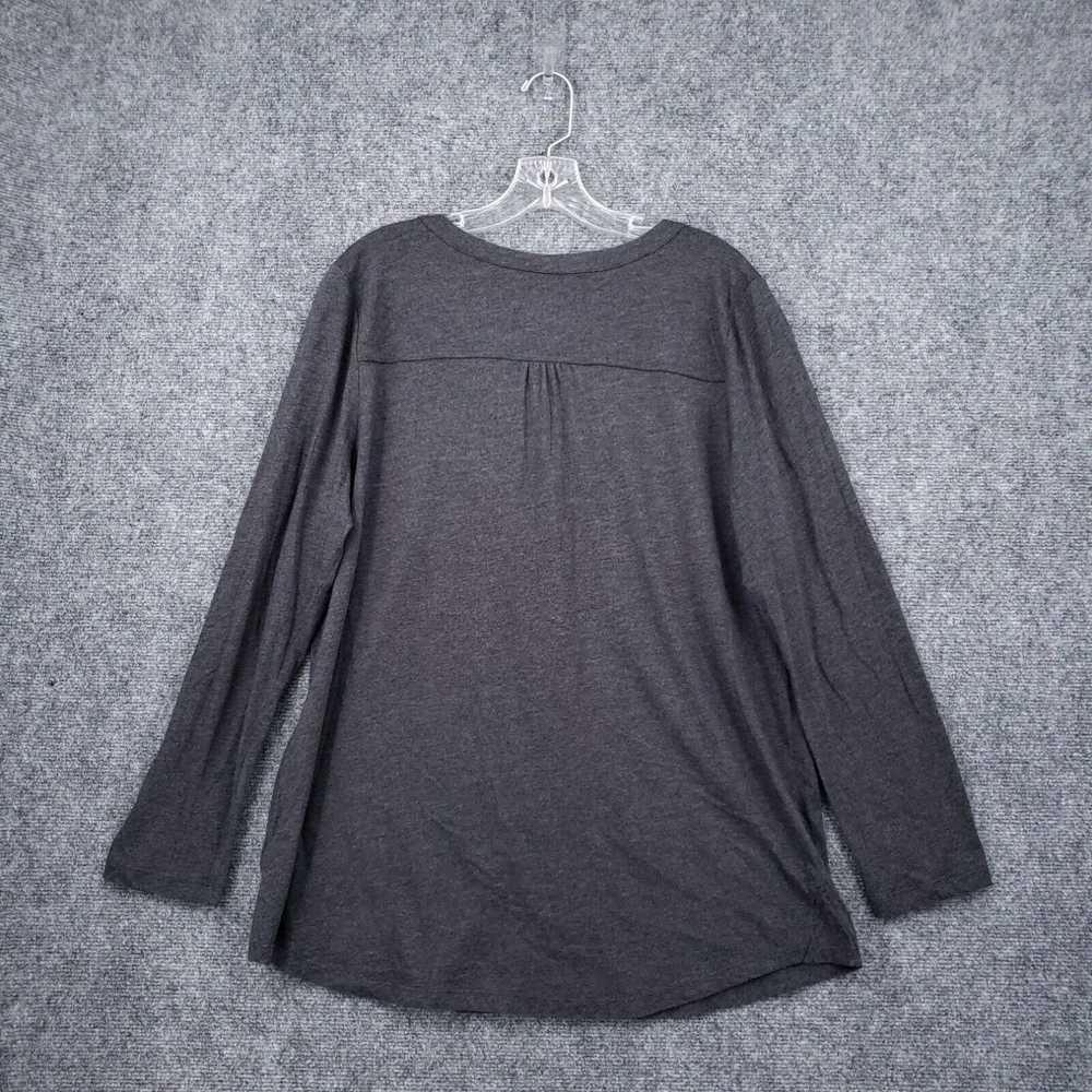 Vintage J Jill Shirt Womens L Large Gray Button U… - image 2