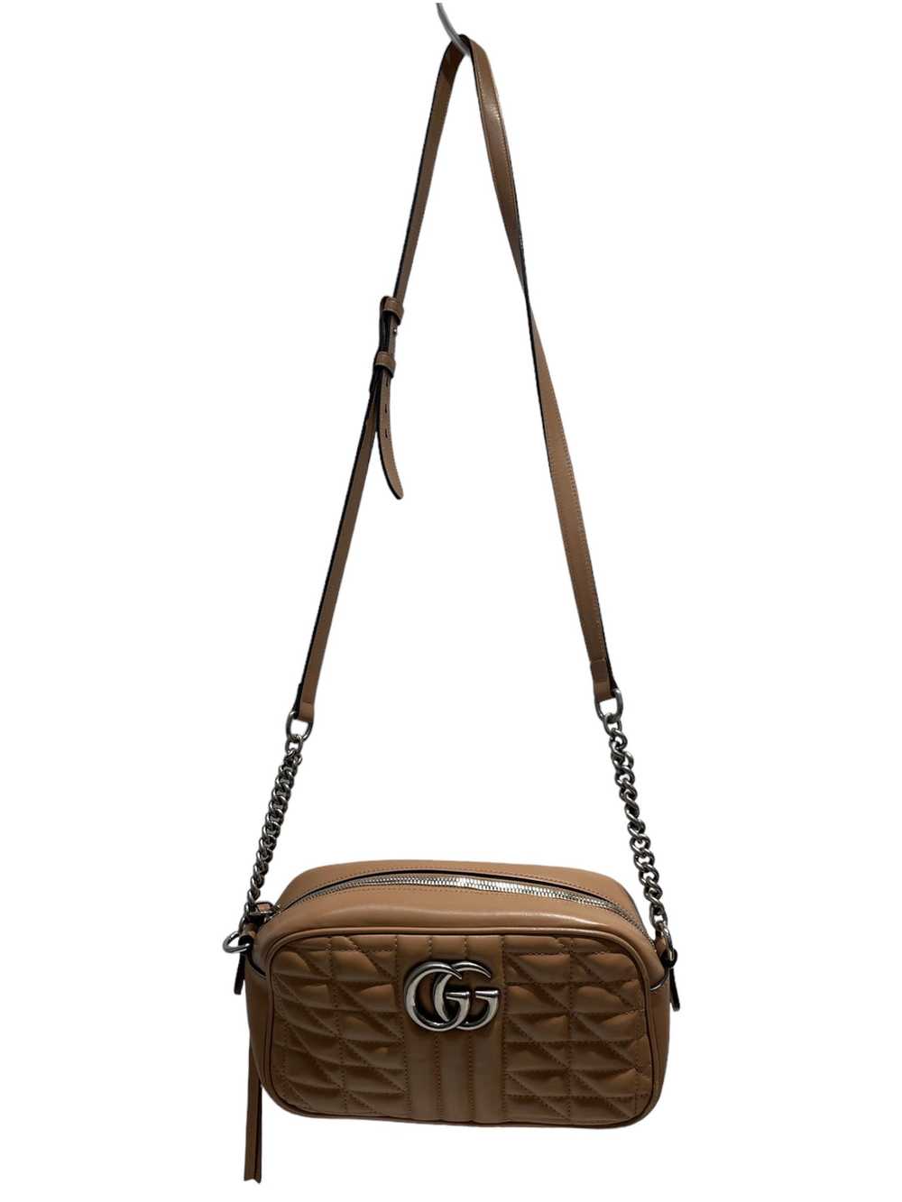 GUCCI/Cross Body Bag/Leather/WHT/GG Marmont - image 1