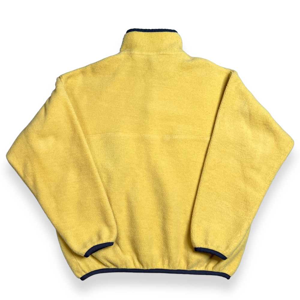 1996 Patagonia Synchilla Snap-T, Yellow/ Blue (L) - image 2