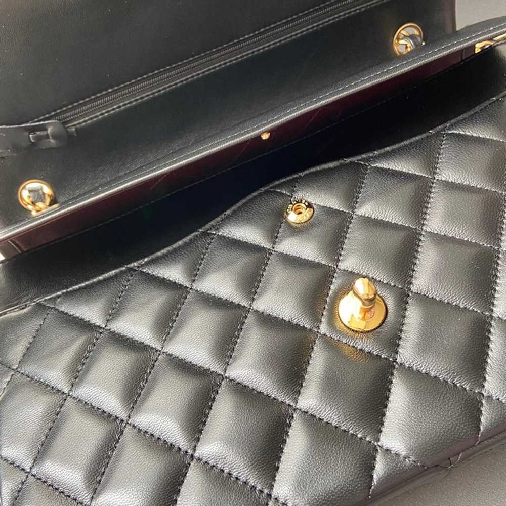 Classic black leather bag - image 8