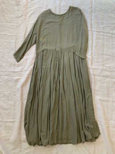 Black Crane Pleated Dress (XS) | Used, Secondhand,