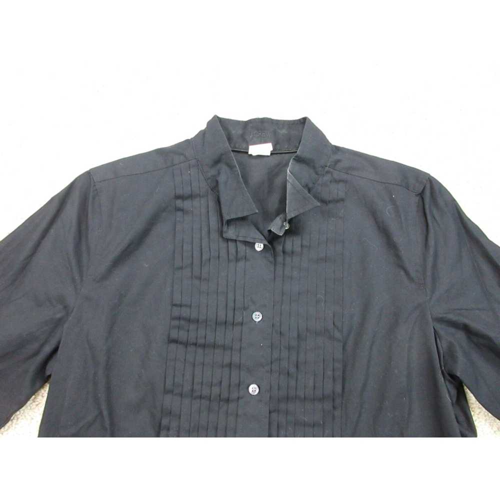 J.Crew J Crew Shirt Womens 10 Black Button Up Lon… - image 3