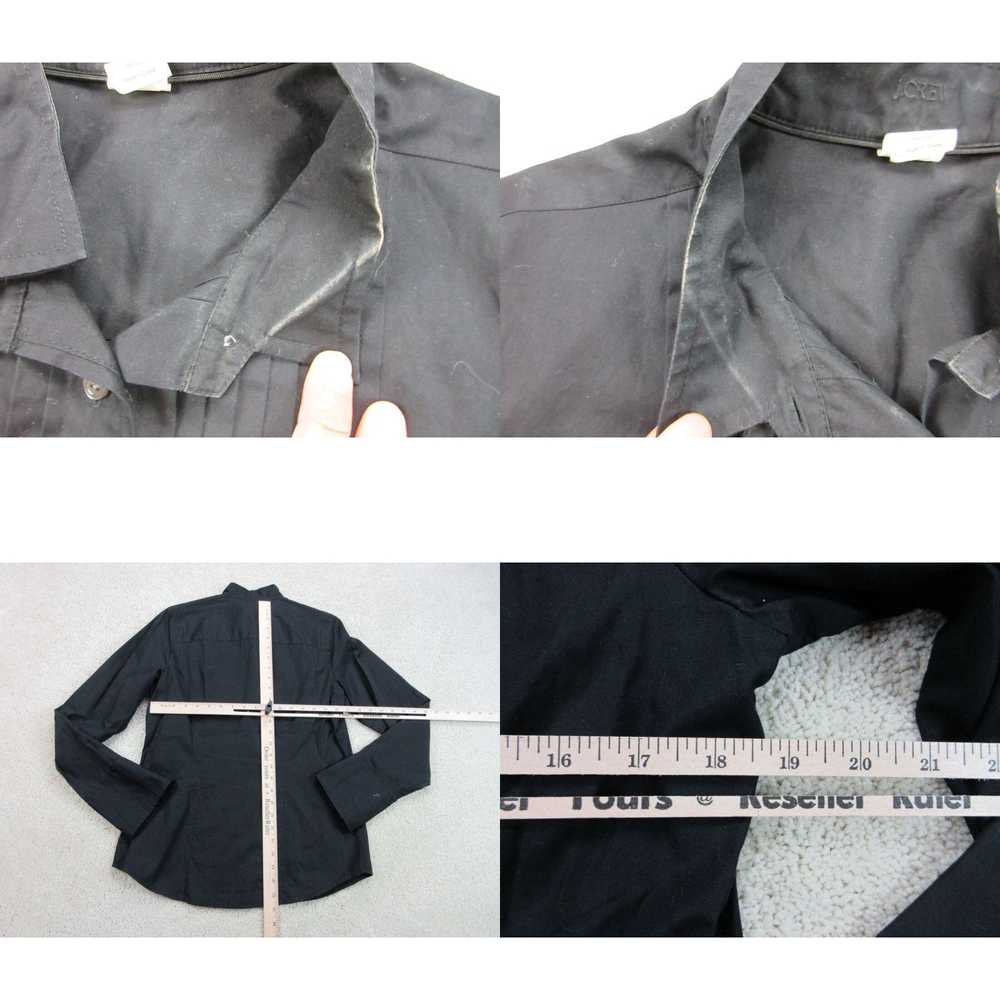 J.Crew J Crew Shirt Womens 10 Black Button Up Lon… - image 4