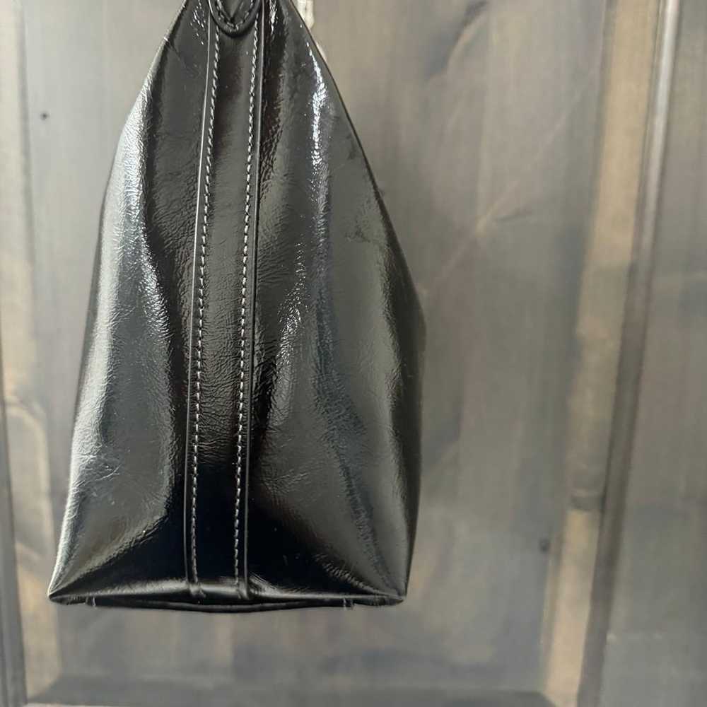 Coach Juliet Shoulder Bag in Black Glazed Leather - image 3