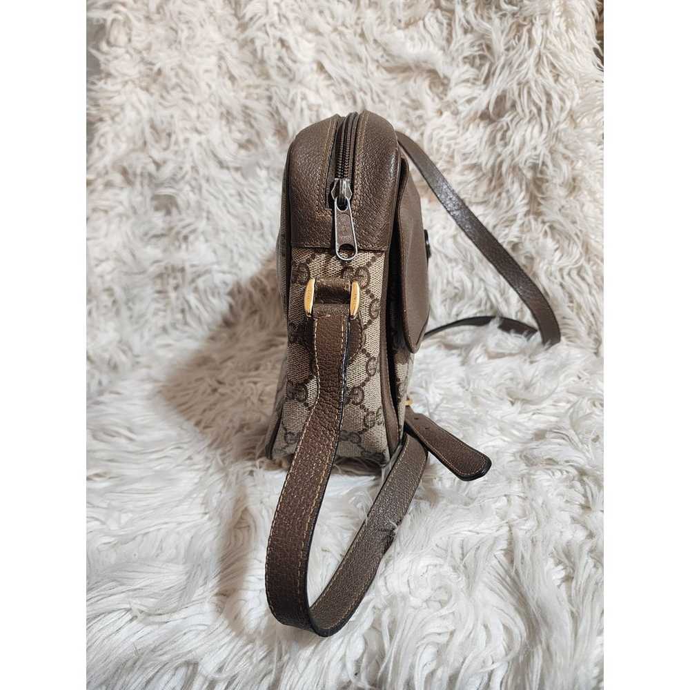 Vintage 80's Gucci Leather Cross body "School Bag" - image 4