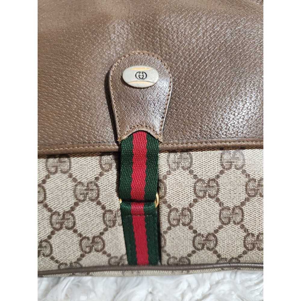 Vintage 80's Gucci Leather Cross body "School Bag" - image 6