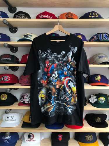 Vintage Marvel Mad Engine Heros & Villains Tee Si… - image 1