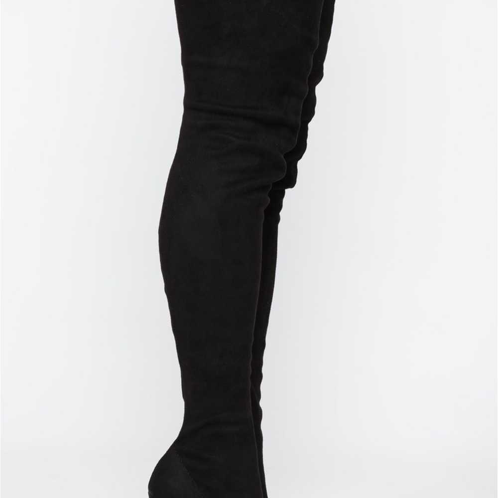 Blck high boots 7.5 - image 2