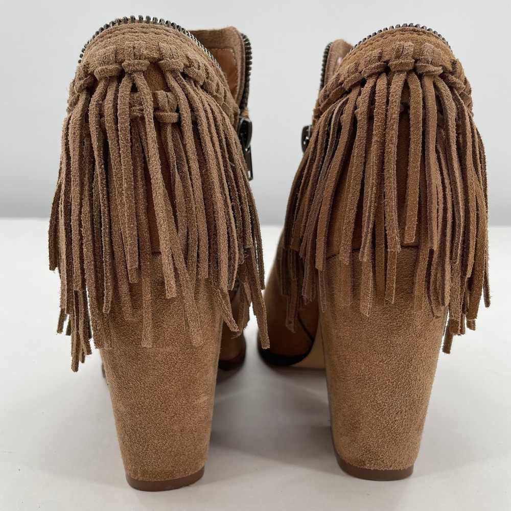 DV by Dolce Vita Brown Suede Fringe Ankle Open To… - image 6