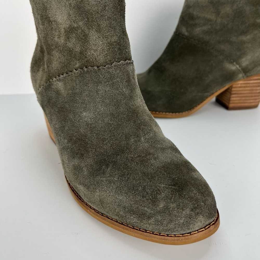TOMS Bootie Green Suede Leather Western Ankle Boo… - image 2