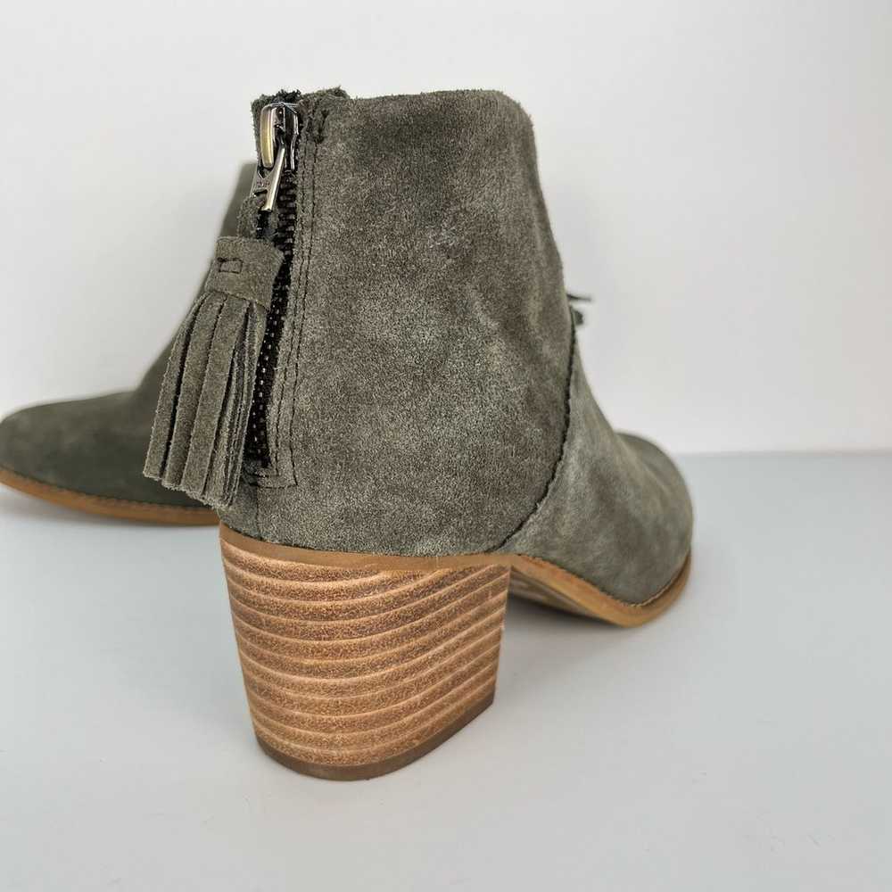 TOMS Bootie Green Suede Leather Western Ankle Boo… - image 3