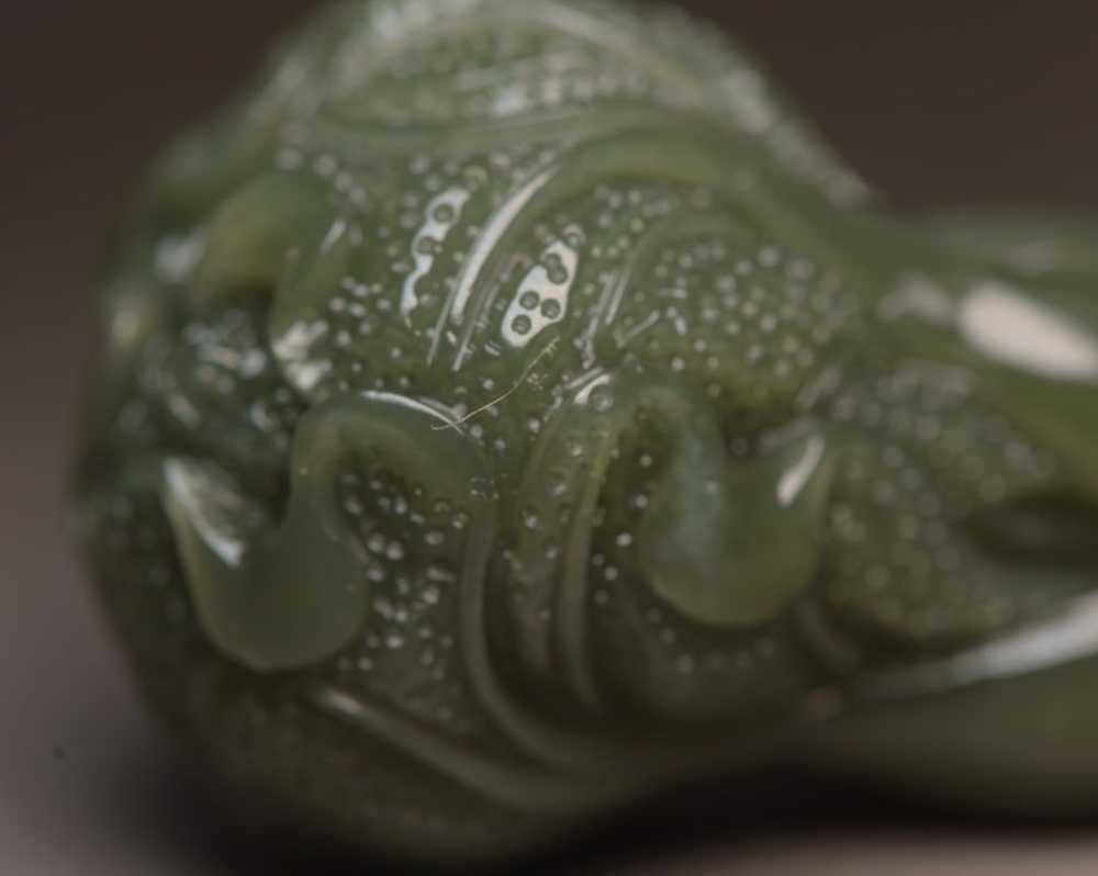 Chinese Natural Green Hetian Jade Carved Cabbage … - image 7