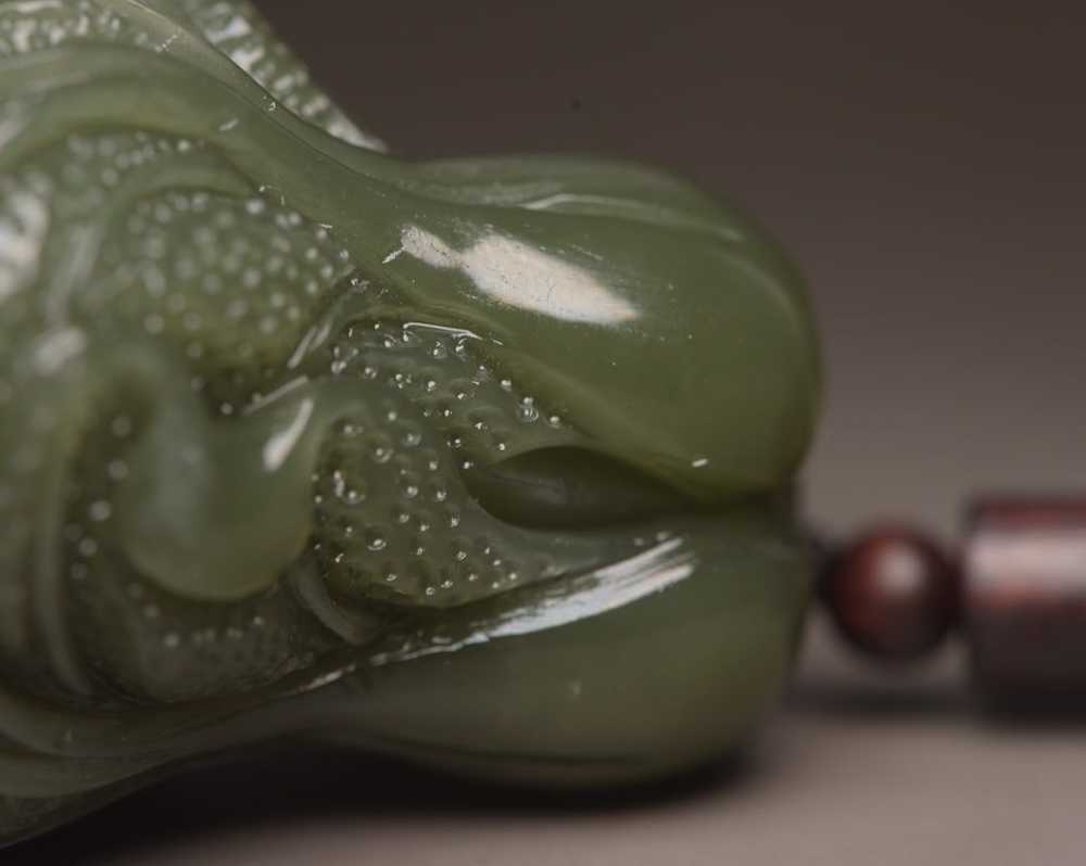 Chinese Natural Green Hetian Jade Carved Cabbage … - image 8