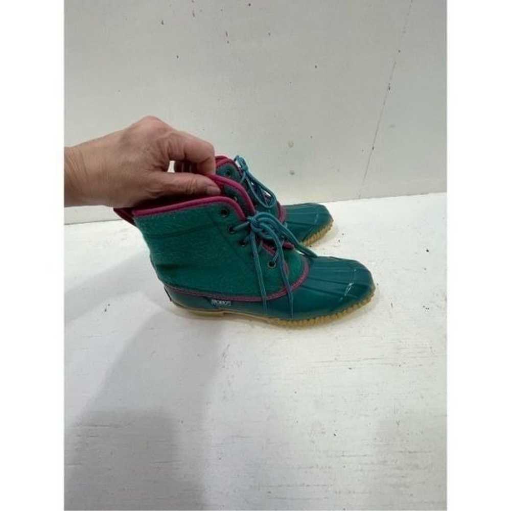 Sporto Green Pink Duck Booties Size 7 - image 4