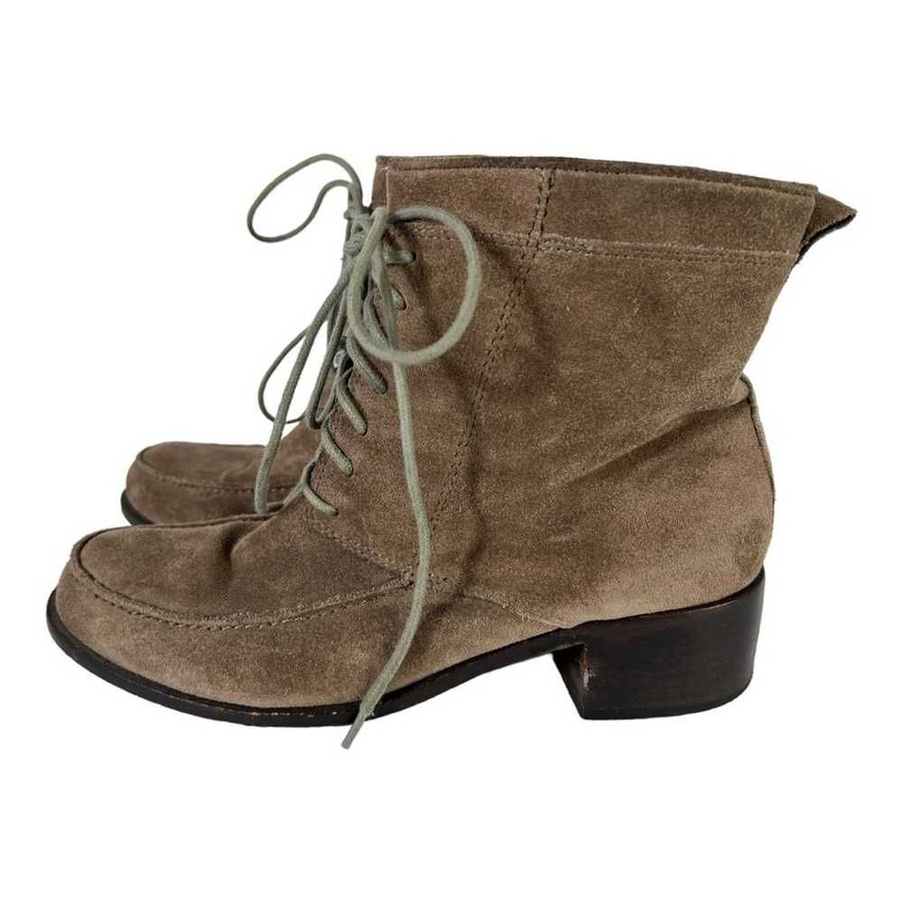 Elizabeth and James Tan Suede Lace-Up Bootie Size… - image 5