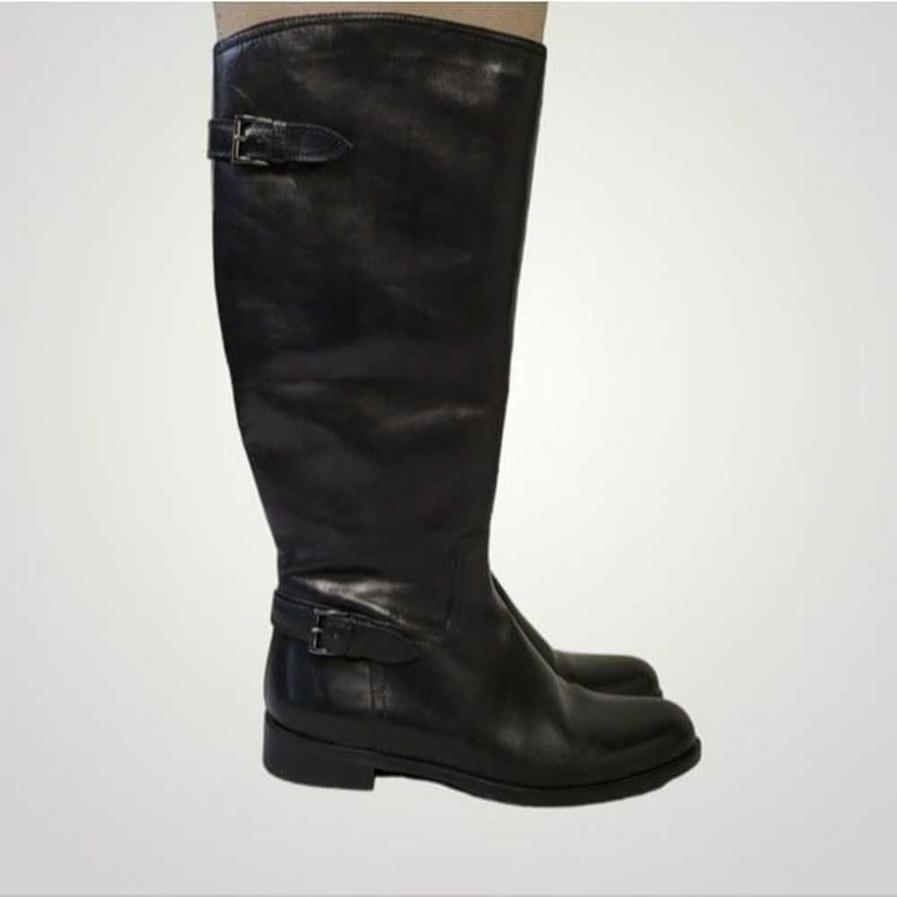 Garnet Hill Boots Size 8.5 Leather Upper Color Bl… - image 1
