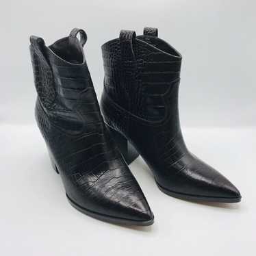 Gibson Latimer Booties Ankle Cow Leather Brown Sn… - image 1