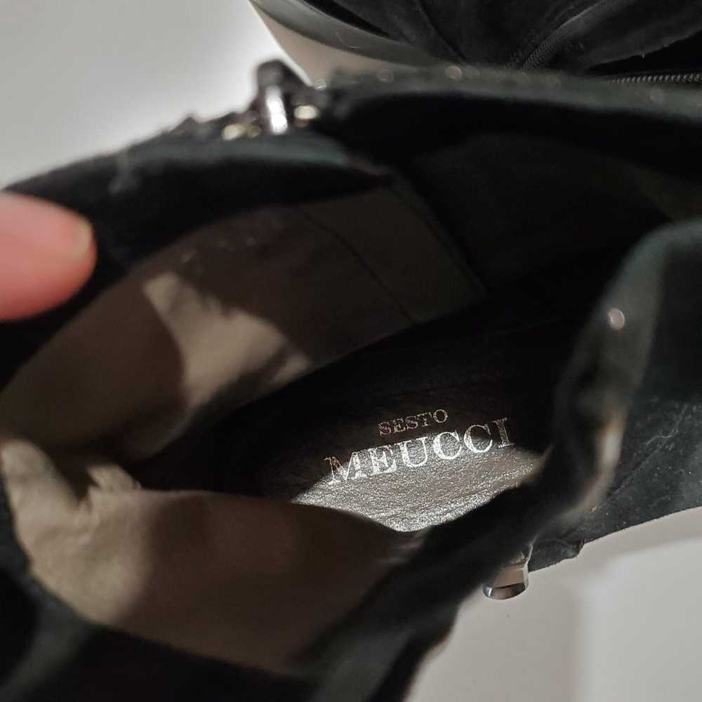 Sesto Meucci Metallic Soft Suede Leather Zip Ankl… - image 7