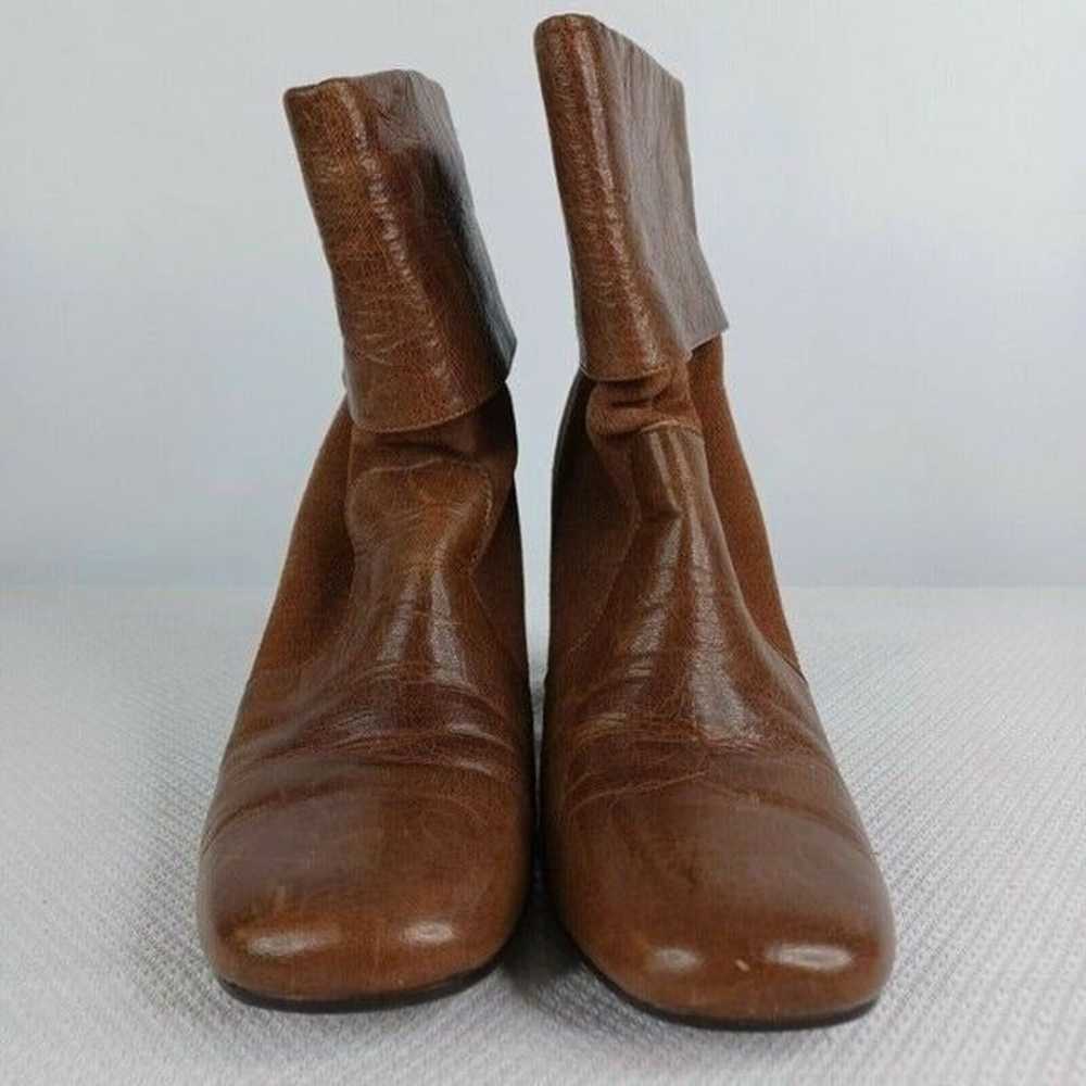 Levity Brianna Boots Booties Brown Leather Suede … - image 3