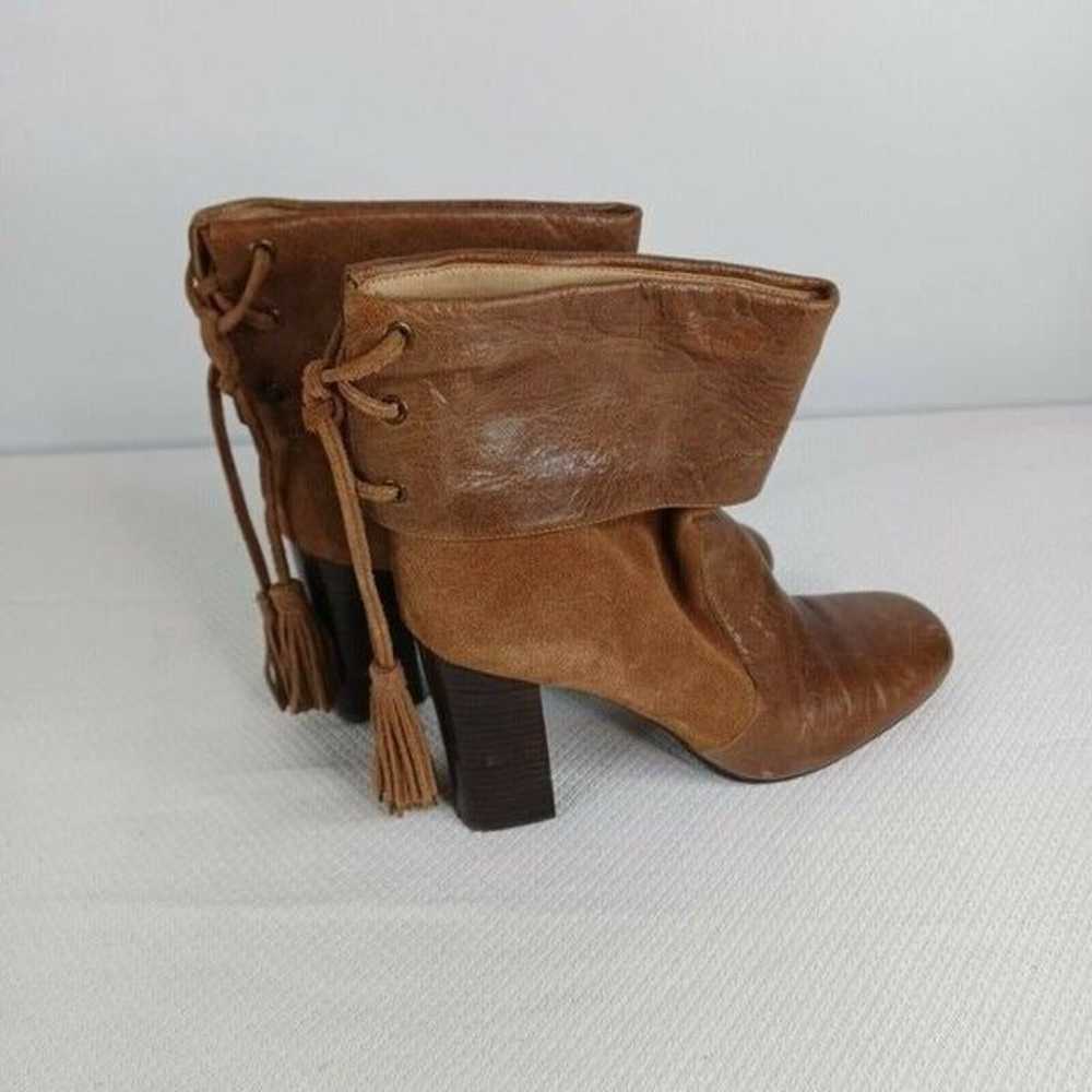 Levity Brianna Boots Booties Brown Leather Suede … - image 6