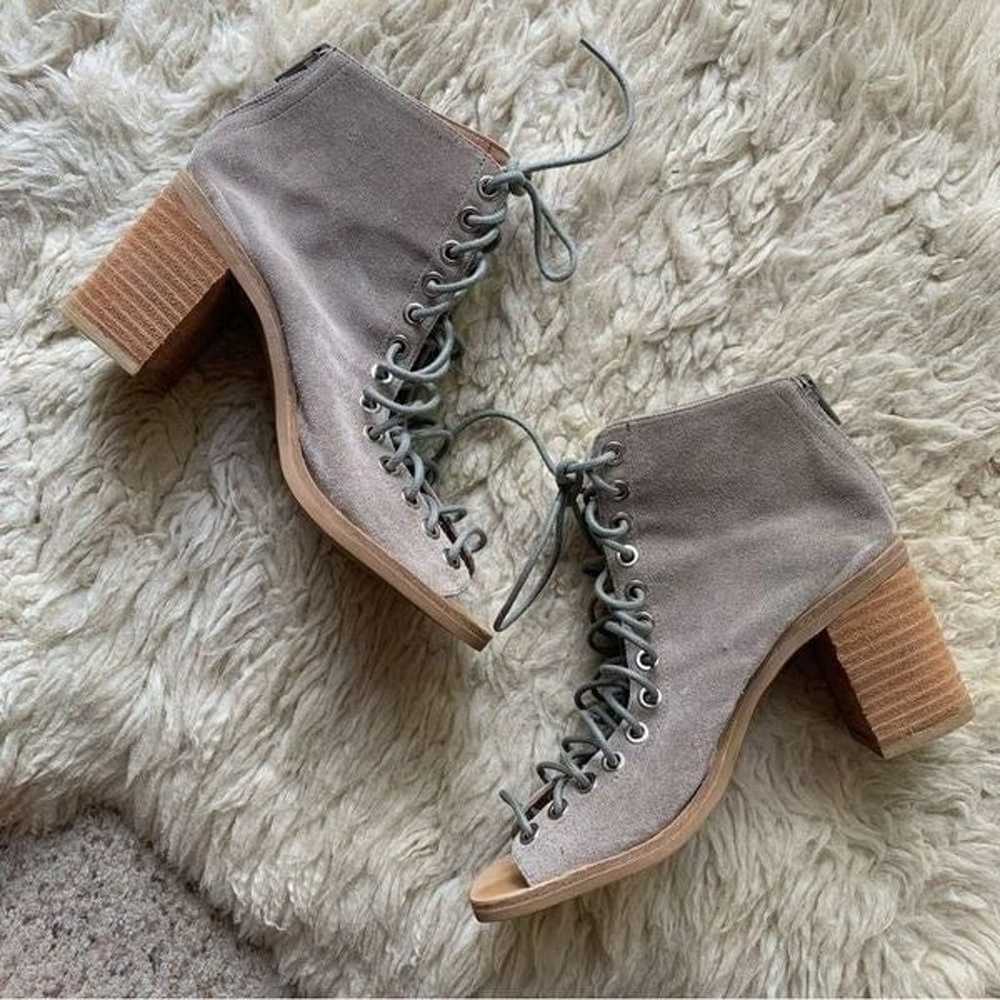 Jeffrey Campbell Cors-3 Square Toe Lace Up Suede … - image 3