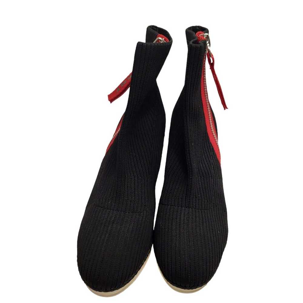DKNY Warbi Black Knit Wedge Booties Women’s Size … - image 4