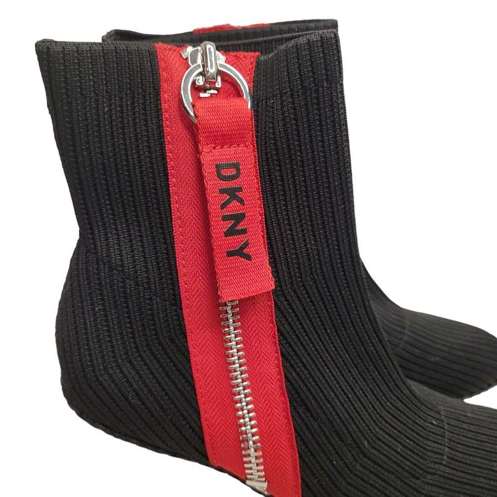 DKNY Warbi Black Knit Wedge Booties Women’s Size … - image 8