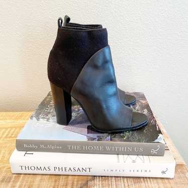 Vince Black Leather Booties Open Toe 7.5