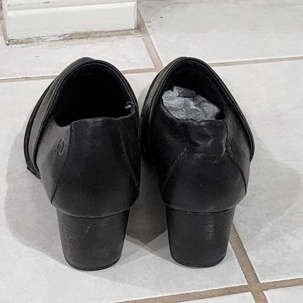 Born black leather heeled slip on loafers women's… - image 5