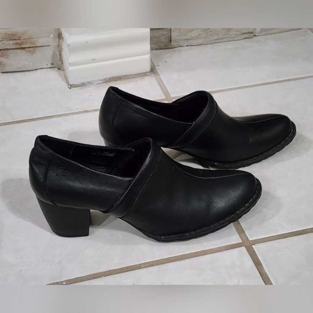 Born black leather heeled slip on loafers women's… - image 7