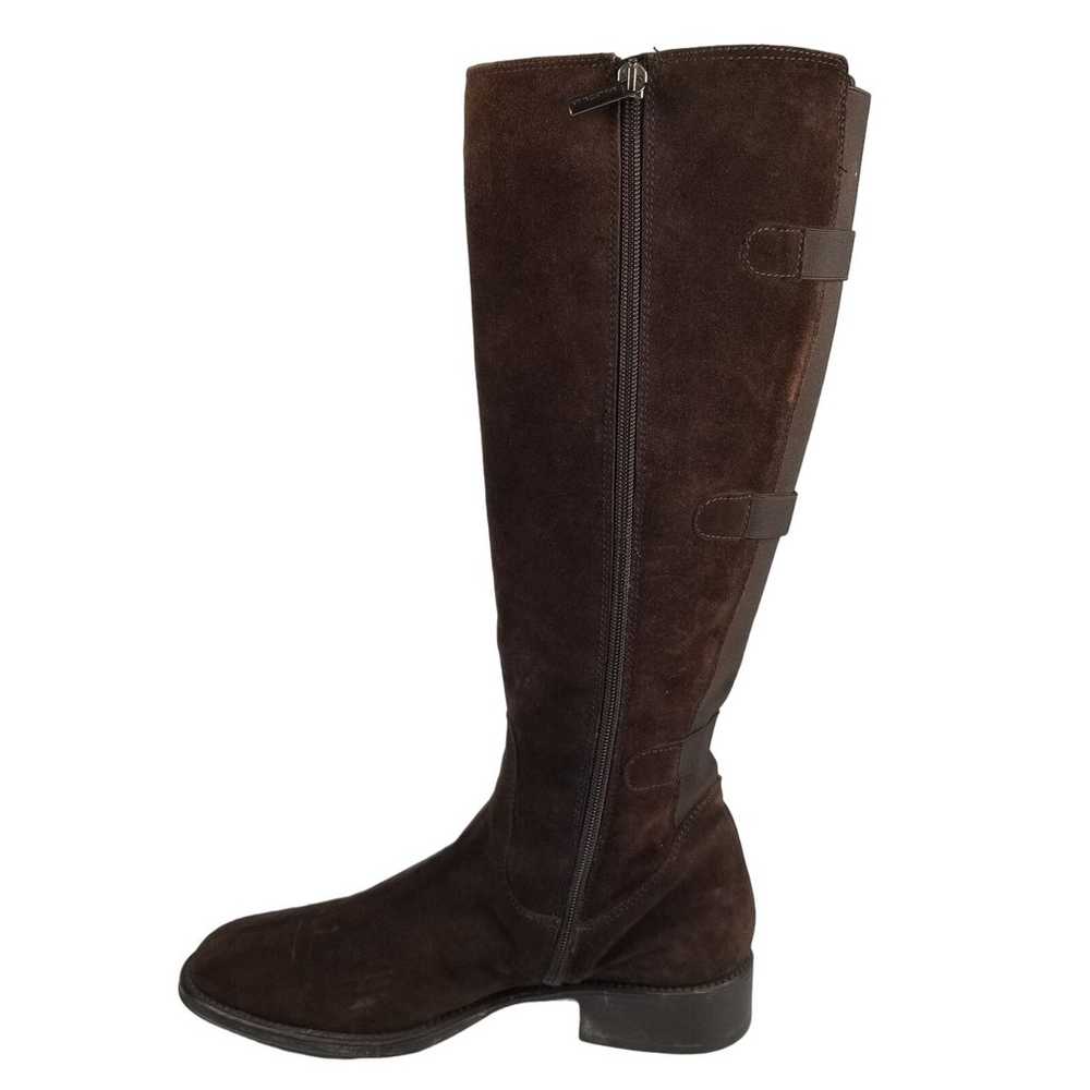 Aquatalia Unicorn Brown Suede Leather Tall Boots … - image 2