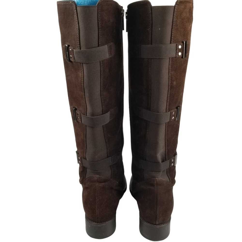 Aquatalia Unicorn Brown Suede Leather Tall Boots … - image 3