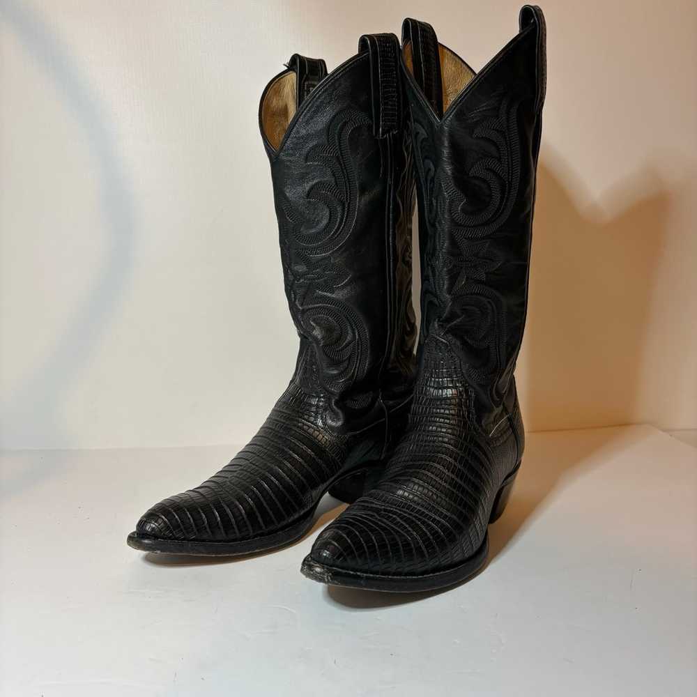 Vintage Larry Mahan Lizard/Leather Western Cowboy… - image 1