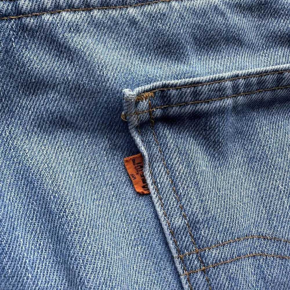 Levi's Vintage 70s Levi bell bottom flare orange … - image 3