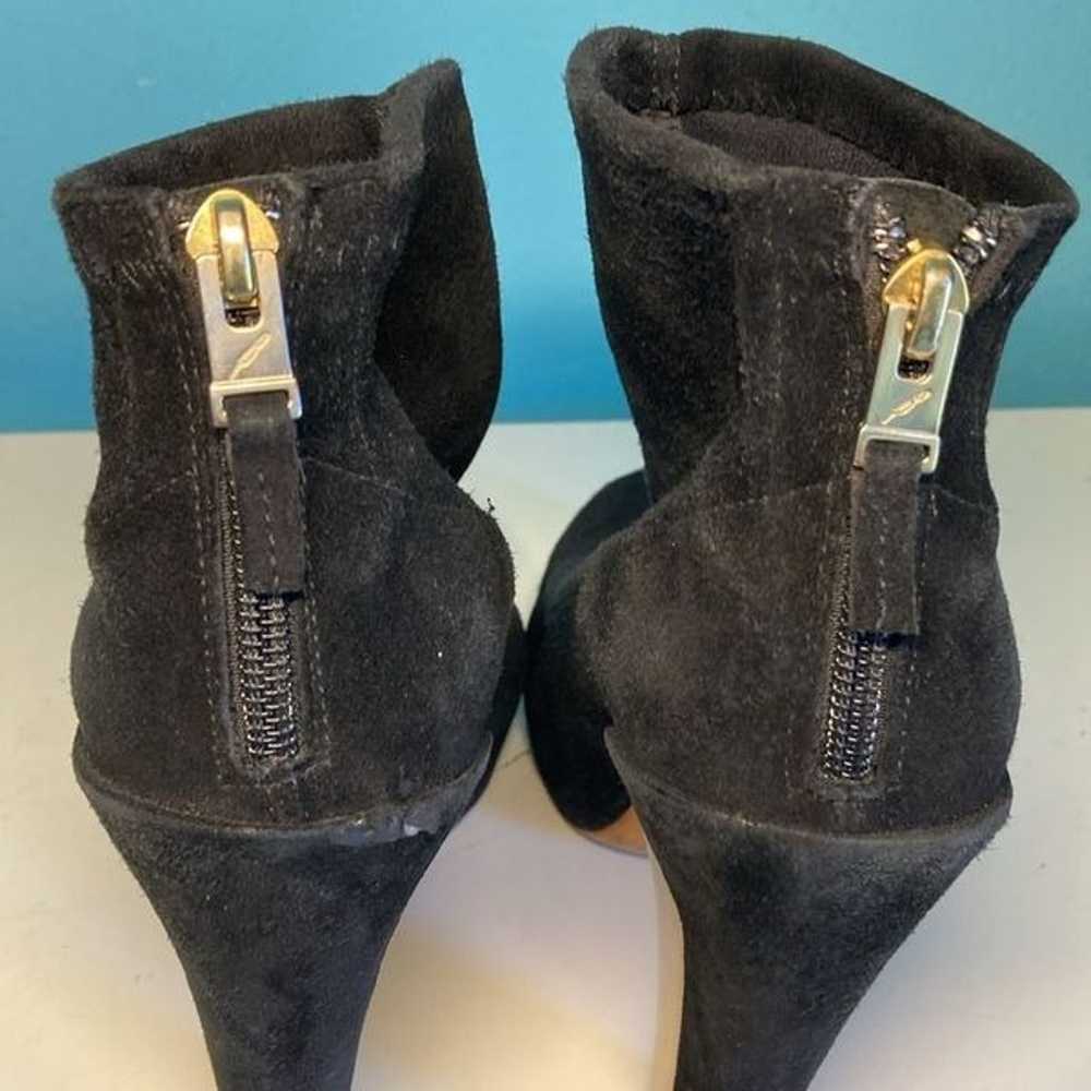 Brian Atwood Black Suede Heeled Ankle Boots Size … - image 7
